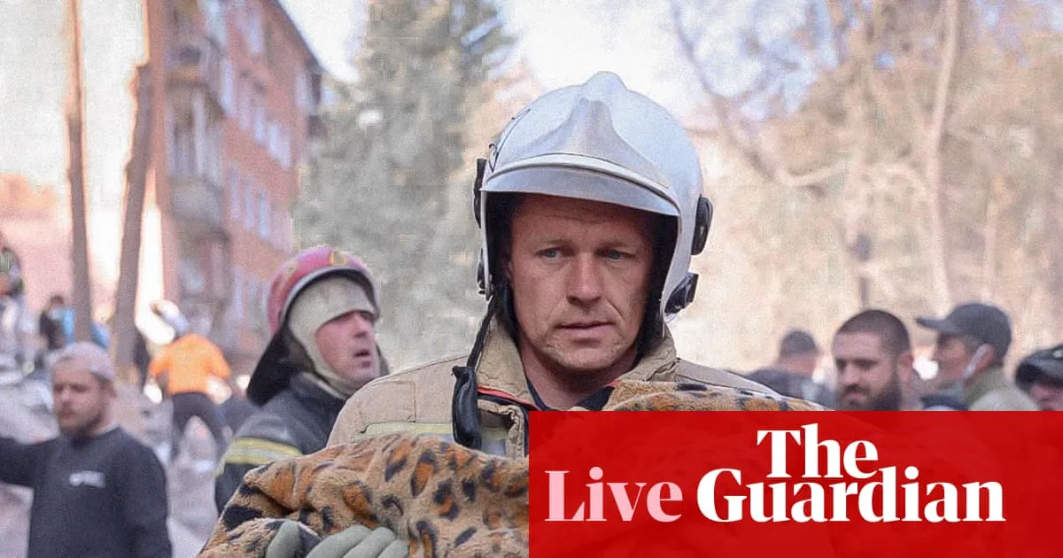 At least 11 dead, 34 injured after ‘vile’ attack on Ukraine on Putin’s birthday, Zelenskyy says – Europe live