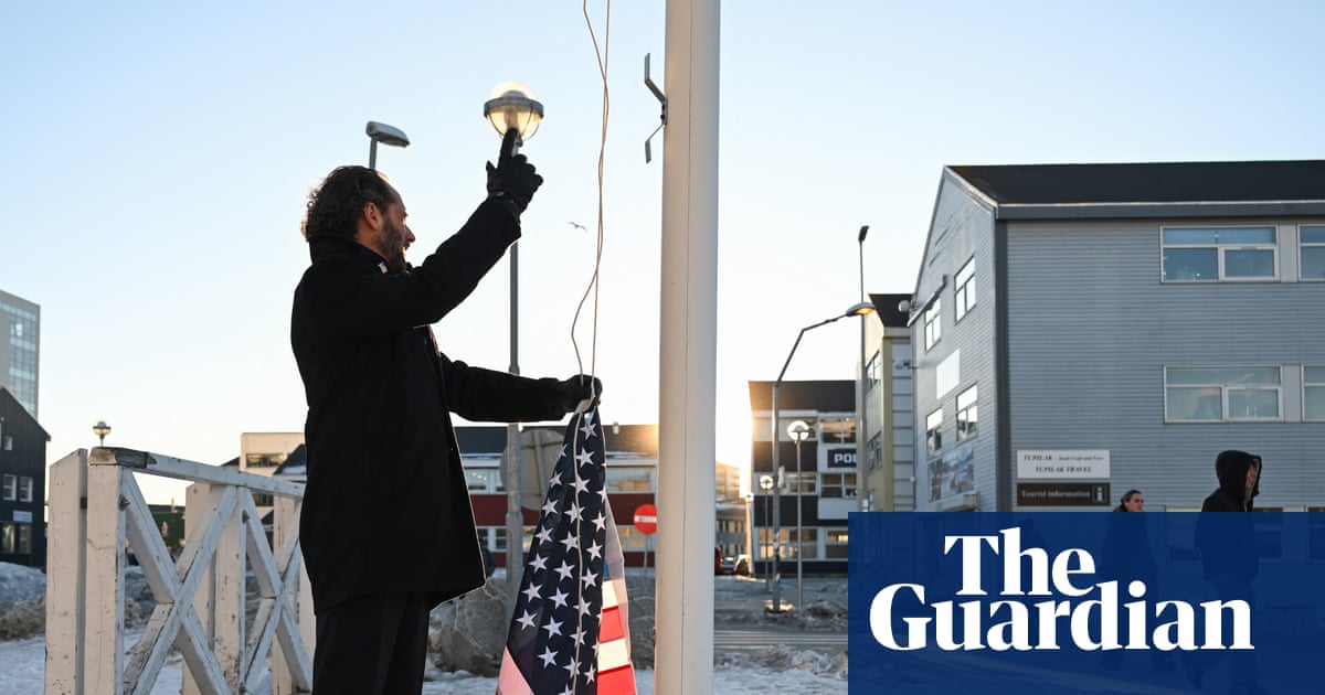 Greenland threats no laughing matter, says mayor after comic’s flag stunt