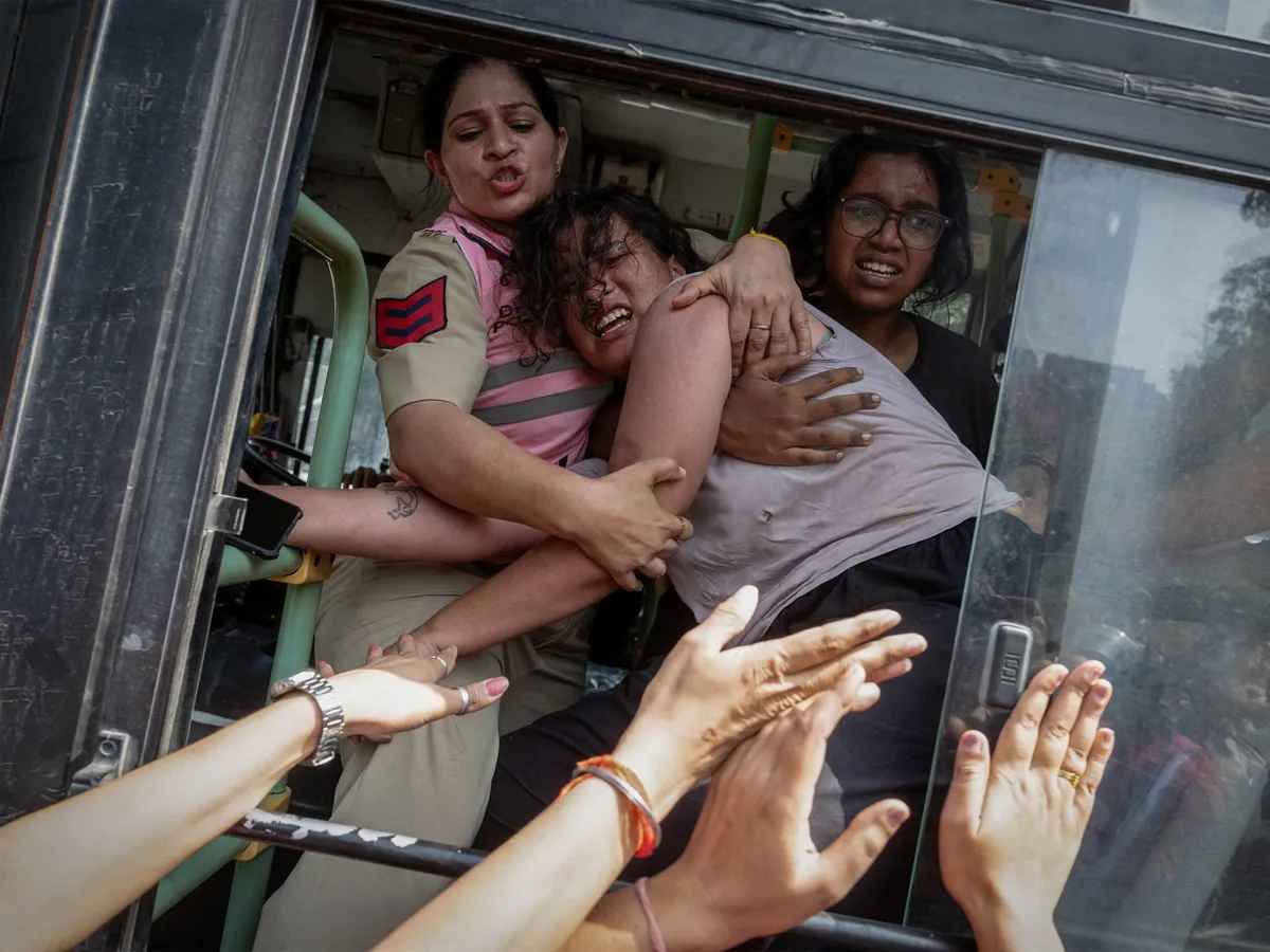 Photos: Thousands detained in police crackdown on India’s youth protest