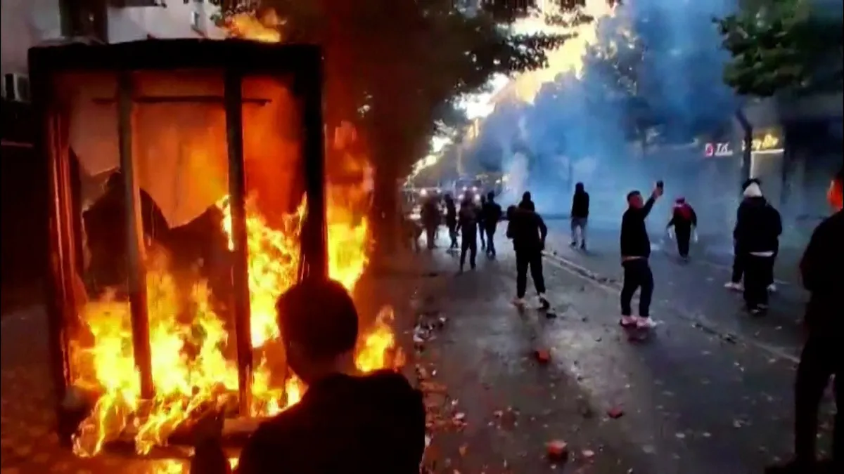 Albanian students clash with police as they protest over education and jobs