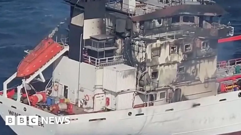 Eight crew missing after drone attack leaves tanker ablaze off Romania's coast