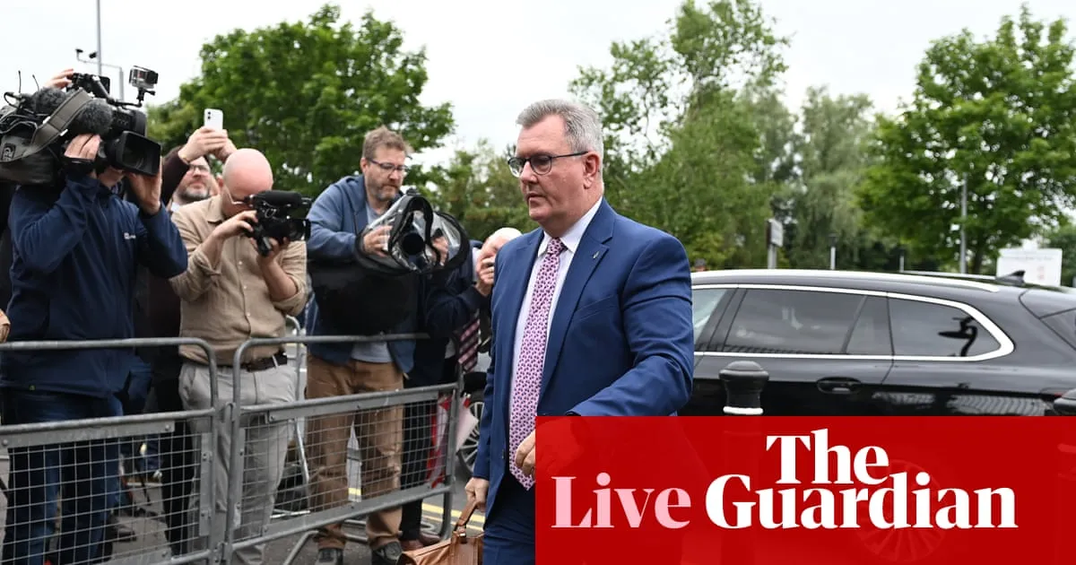Former DUP leader Jeffrey Donaldson sentenced to 15 years for child sexual abuse – latest updates