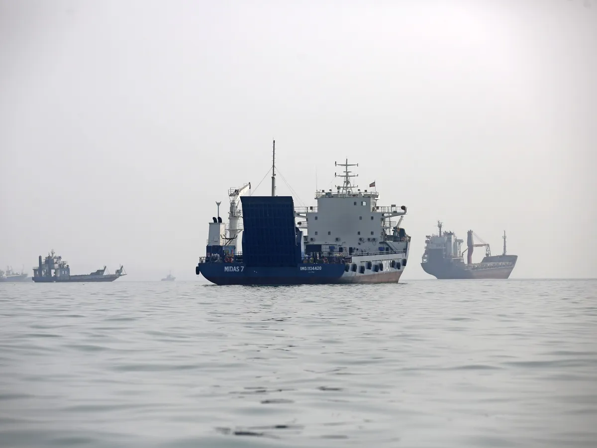 Iran says two tankers catch fire after hitting mines in Strait of Hormuz