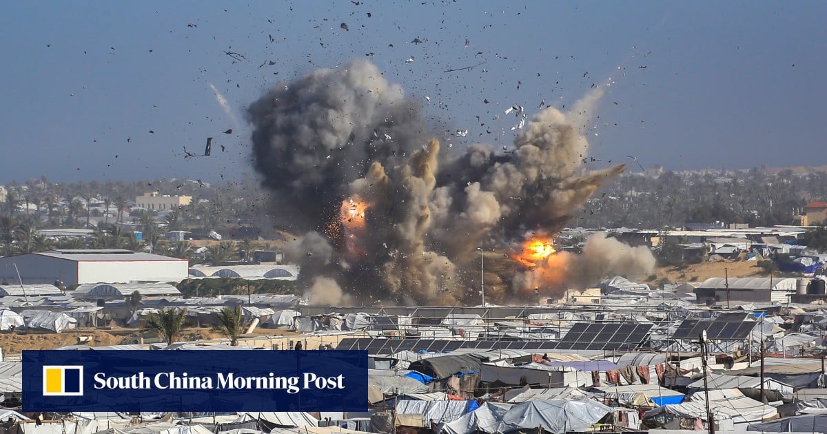 Israeli strikes on Gaza kill at least 20, including children at tent camp, say hospitals