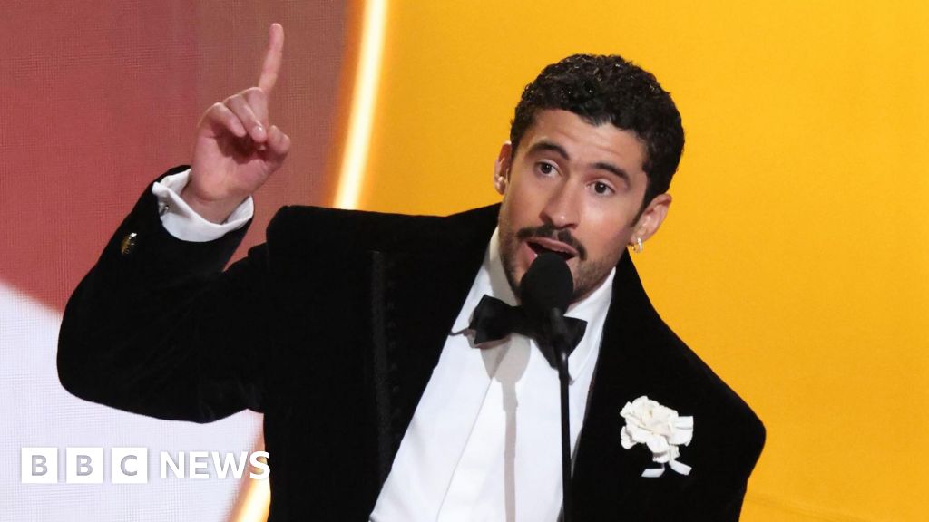 Bad Bunny declares 'ICE out' as he wins Grammy