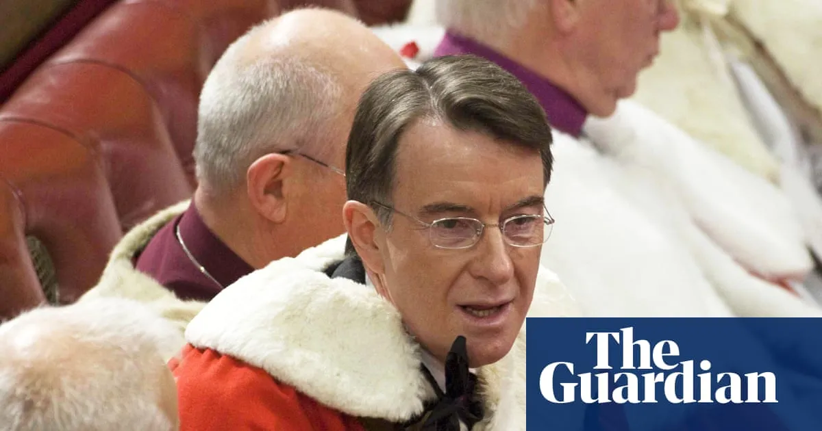 Mandelson should no longer be a peer, says Starmer