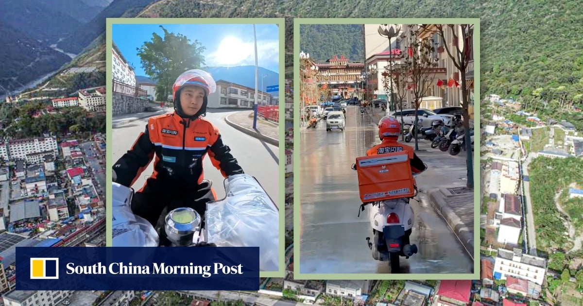 ‘Loneliest’: meet China remote town’s only delivery rider who completes 200 orders daily