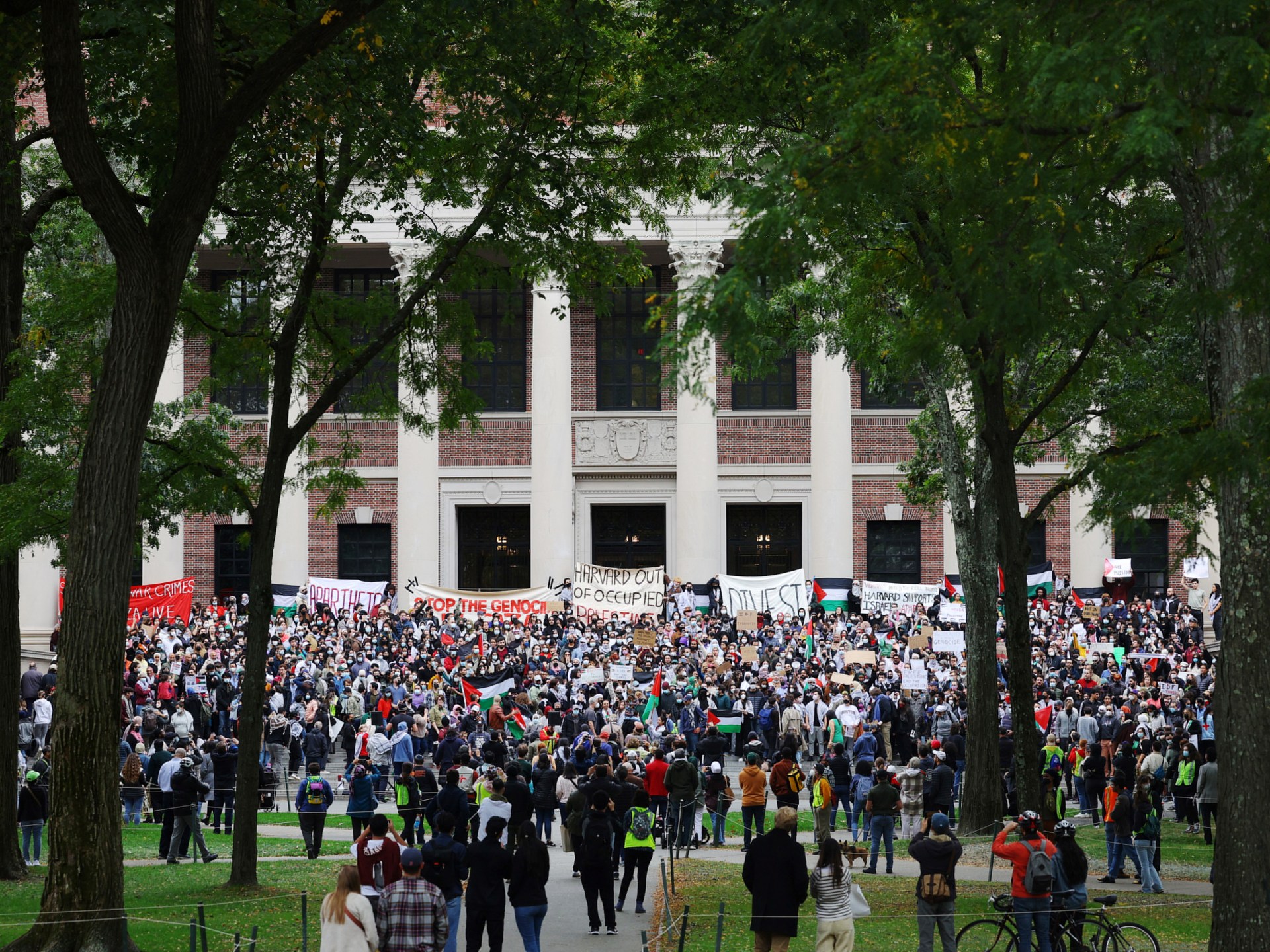 Trump announces plan to sue Harvard for $1bn damages