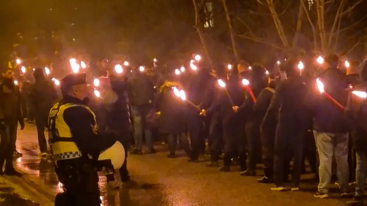 Resurgent neo-Nazis march against multiculturalism in Sweden’s capital