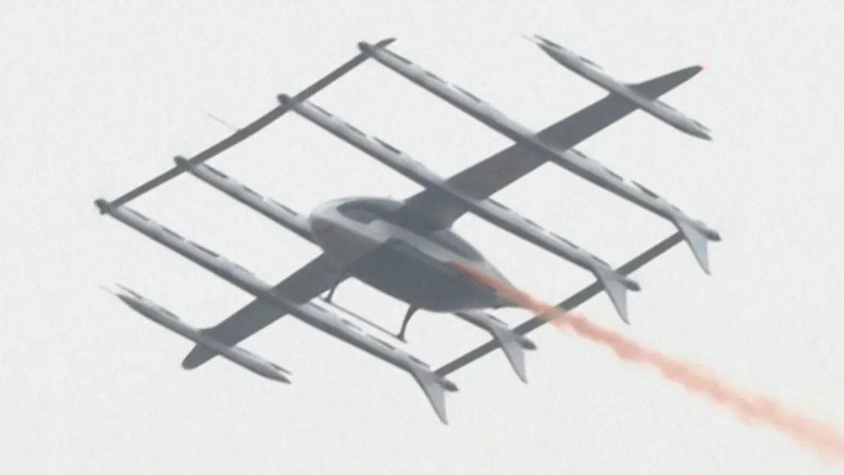 Chinese startup tests its flying car that can carry 10 people
