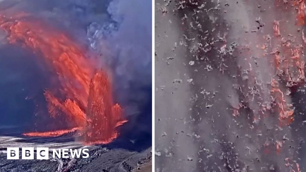 Watch: Moment Hawaii volcano eruption engulfs camera