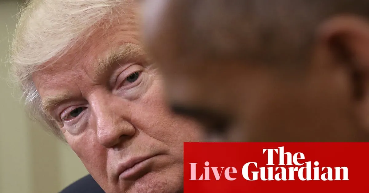 Donald Trump prompts fury after posting racist video about Barack and Michelle Obama – US politics live