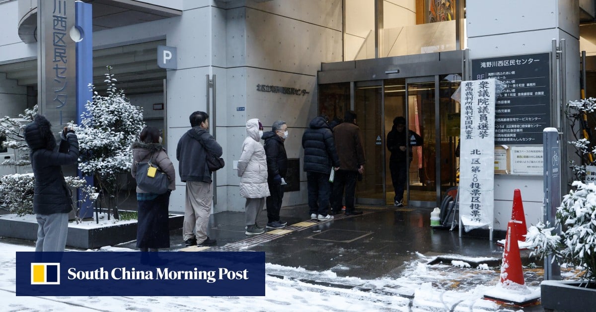 Sanae Takaichi poised for big win as snow-hit Japan votes