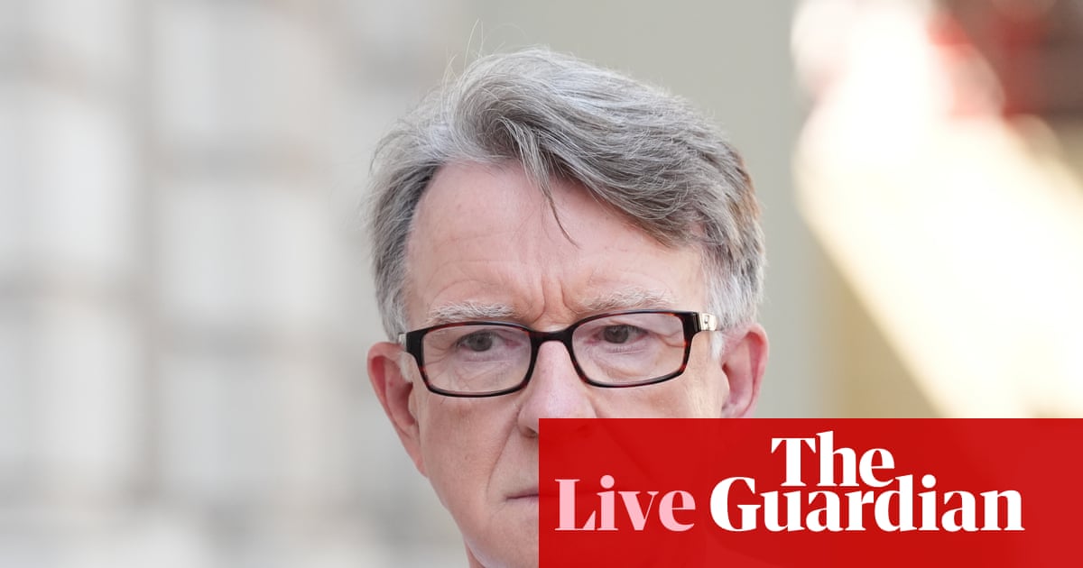 Peter Mandelson should hand back US ambassador payoff or give it to charity, says minister – UK politics live