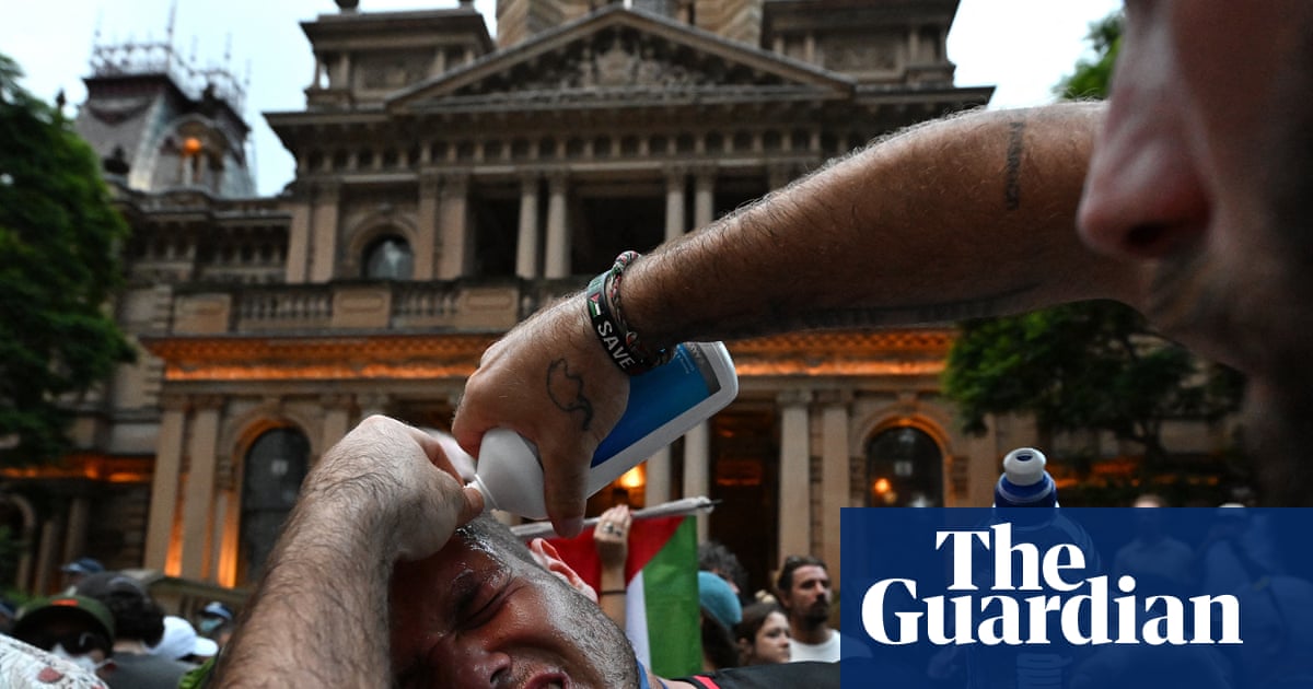 NSW police pepper spray protesters at Sydney rally opposing Isaac Herzog’s visit