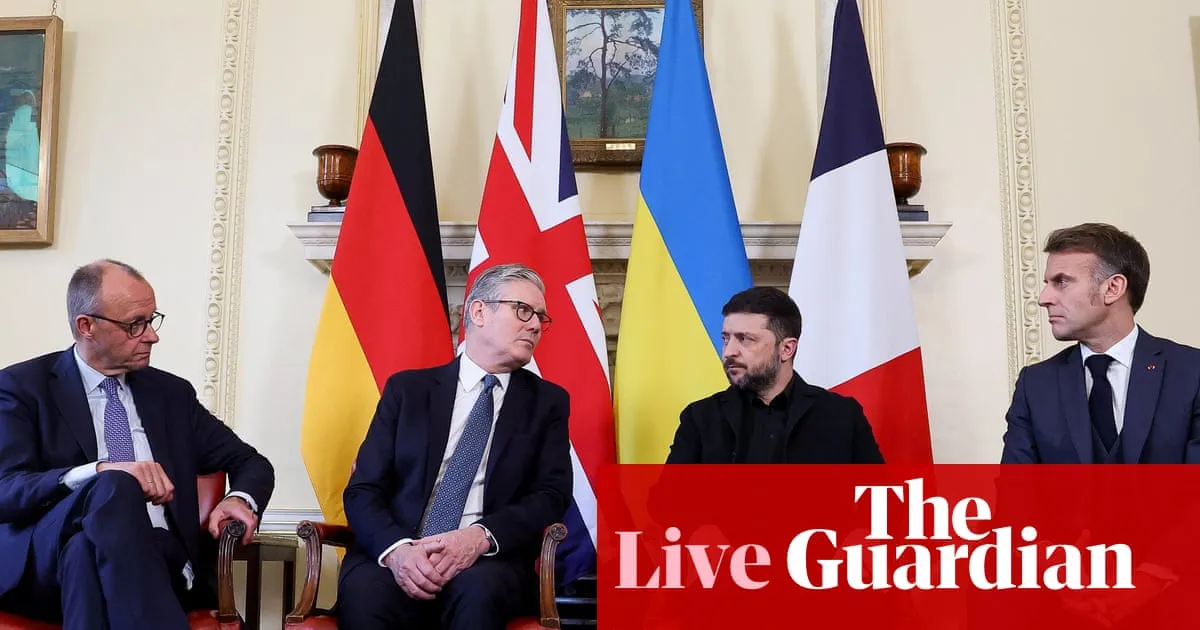 Ukraine war live: Zelenskyy to meet Starmer, Macron and Merz in London over peace push