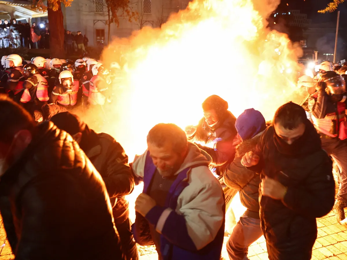 Antigovernment protests in Albania turn violent, at least 13 arrested