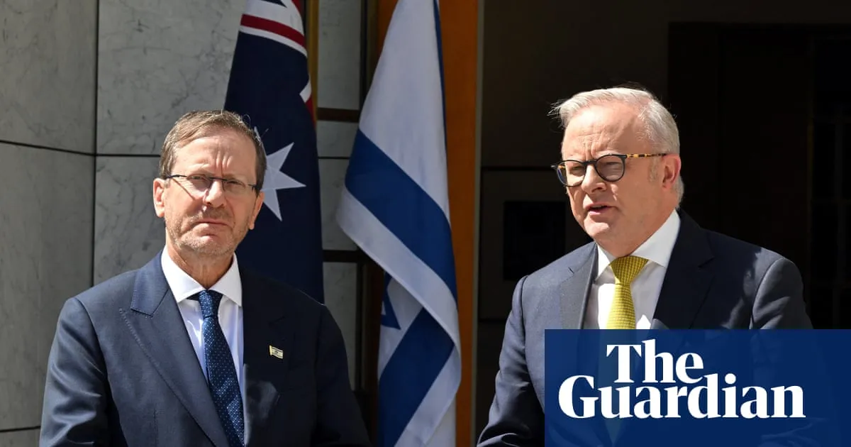 Anthony Albanese raises bulldozed Australian war graves with Israeli president