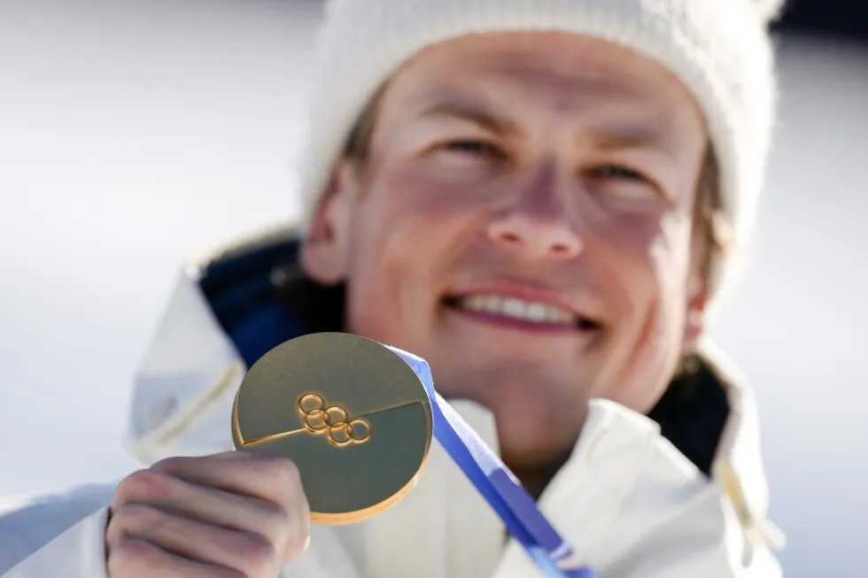 Norway’s Klaebo makes history on skis, ties all-time Winter Olympics gold record