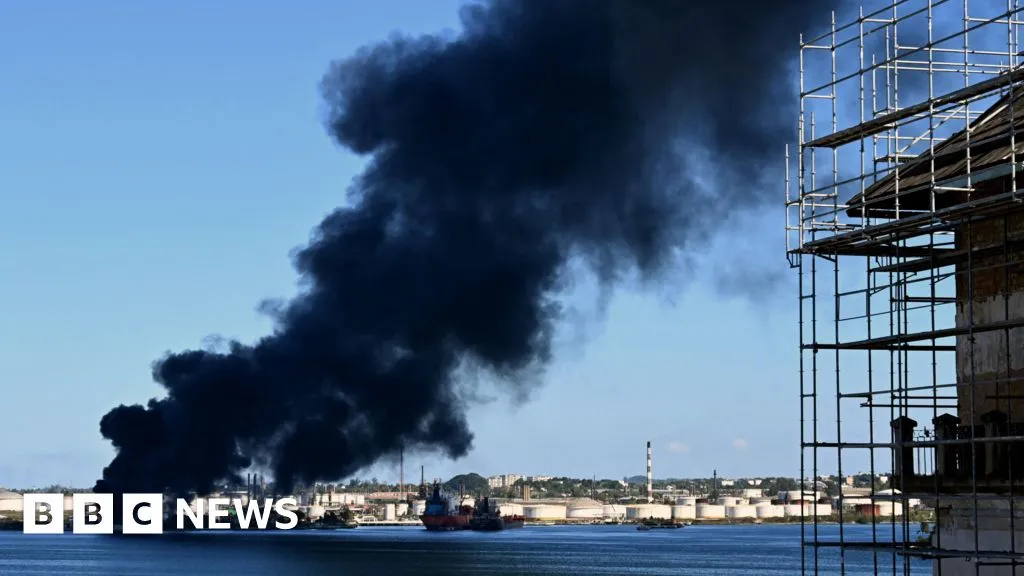 Oil refinery ablaze in Cuba as fuel crisis deepens