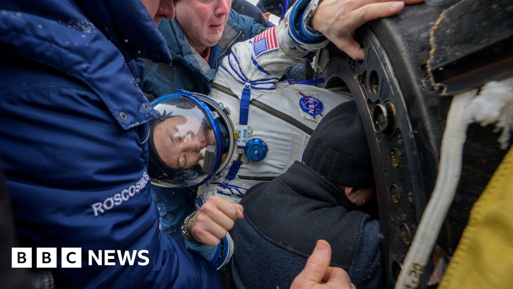 Watch: Nasa astronaut and cosmonauts begin voyage back to Earth