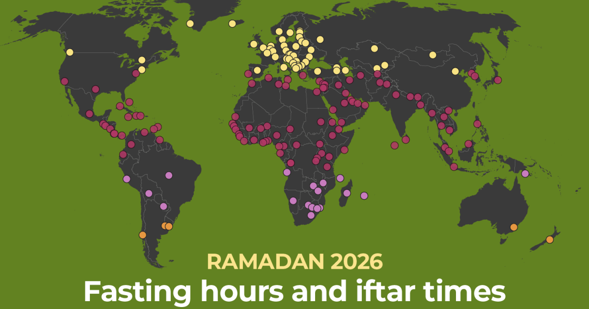 Ramadan 2026: Fasting hours, suhoor and iftar times around the world