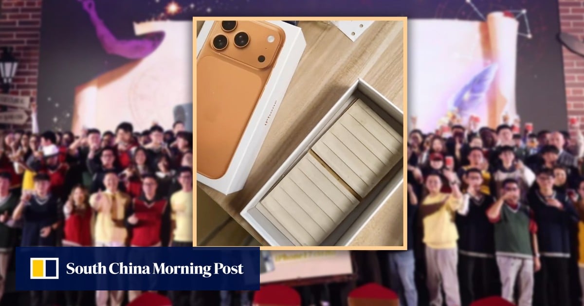 Chinese man wins iPhone at company’s party, finds tiles inside box instead, demands apology