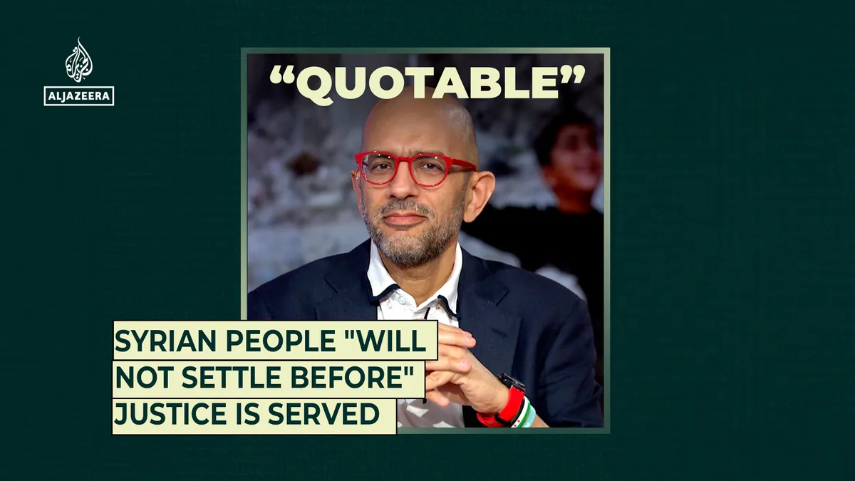 Syrian people “will not settle before” justice is served