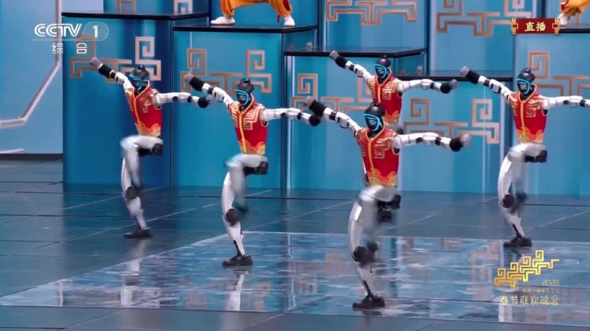 Humanoid robots perform advanced martial arts at Chinese New Year gala