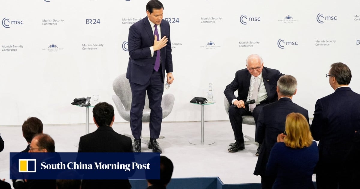 Germany’s Merz chides standing ovation for Rubio at Munich Security Conference