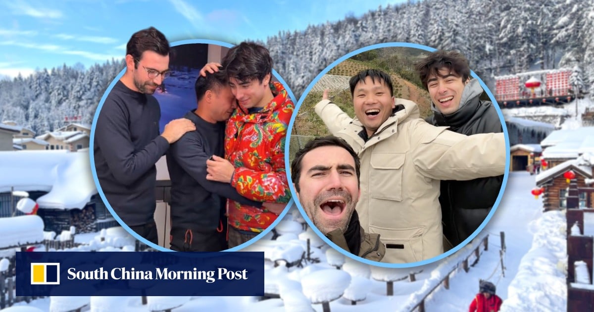 ‘Incredible’: China cabby drives foreign influencers on 4,000-km trip sees snow for first time