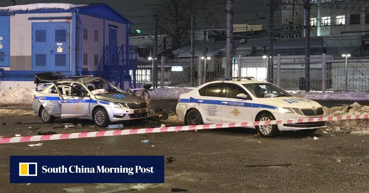 Assailant kills police officer and himself in blast near Moscow railway station