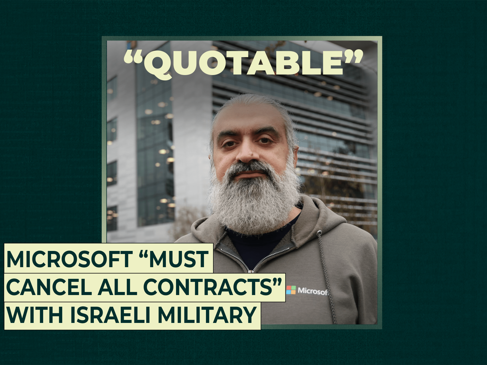 Microsoft “must cancel all contracts” with Israeli military
