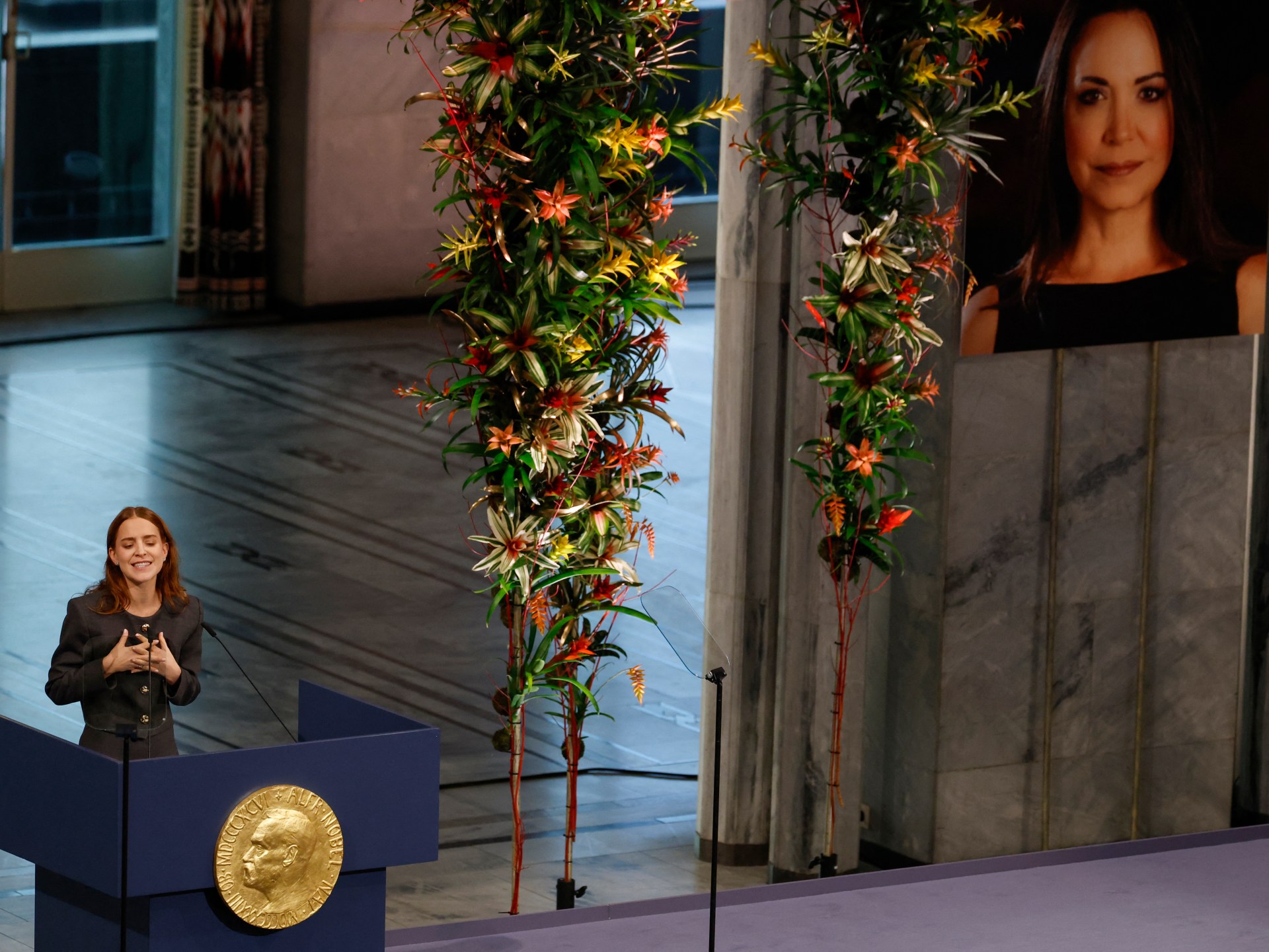 Machado in Oslo, but will not attend Nobel Peace ceremony to receive award