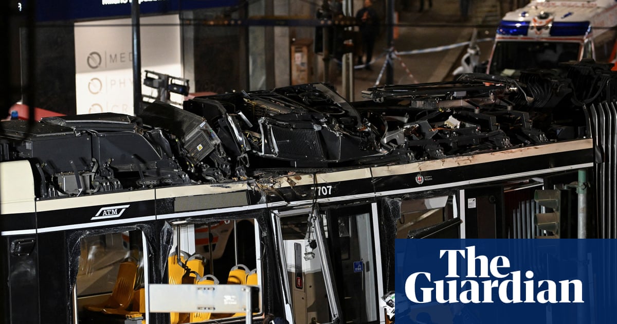 Two dead and 38 injured after tram derails and crashes into a building in Milan