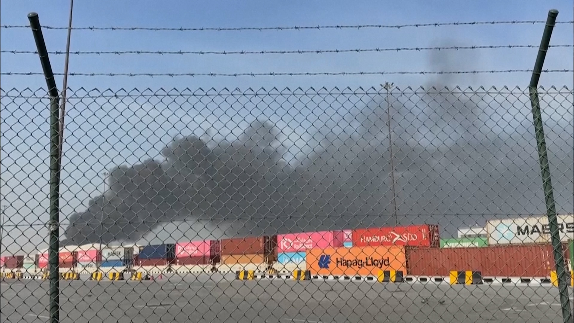 Video: Smoke seen rising from Dubai’s main shipping port after Iran attack