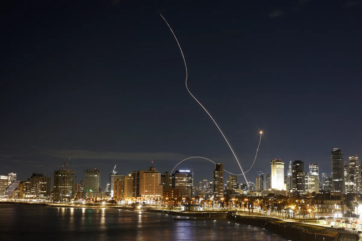 Iranian missiles light up skies over Israel, occupied West Bank