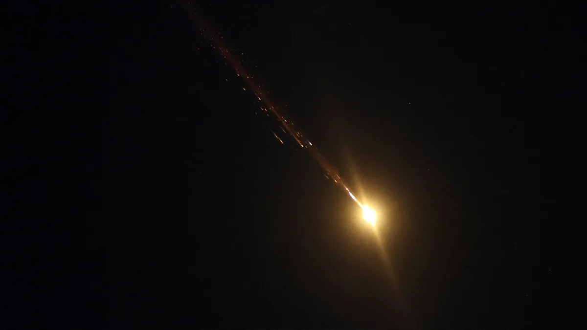 Dramatic moment Iran’s retaliatory missile barrage hits Israel