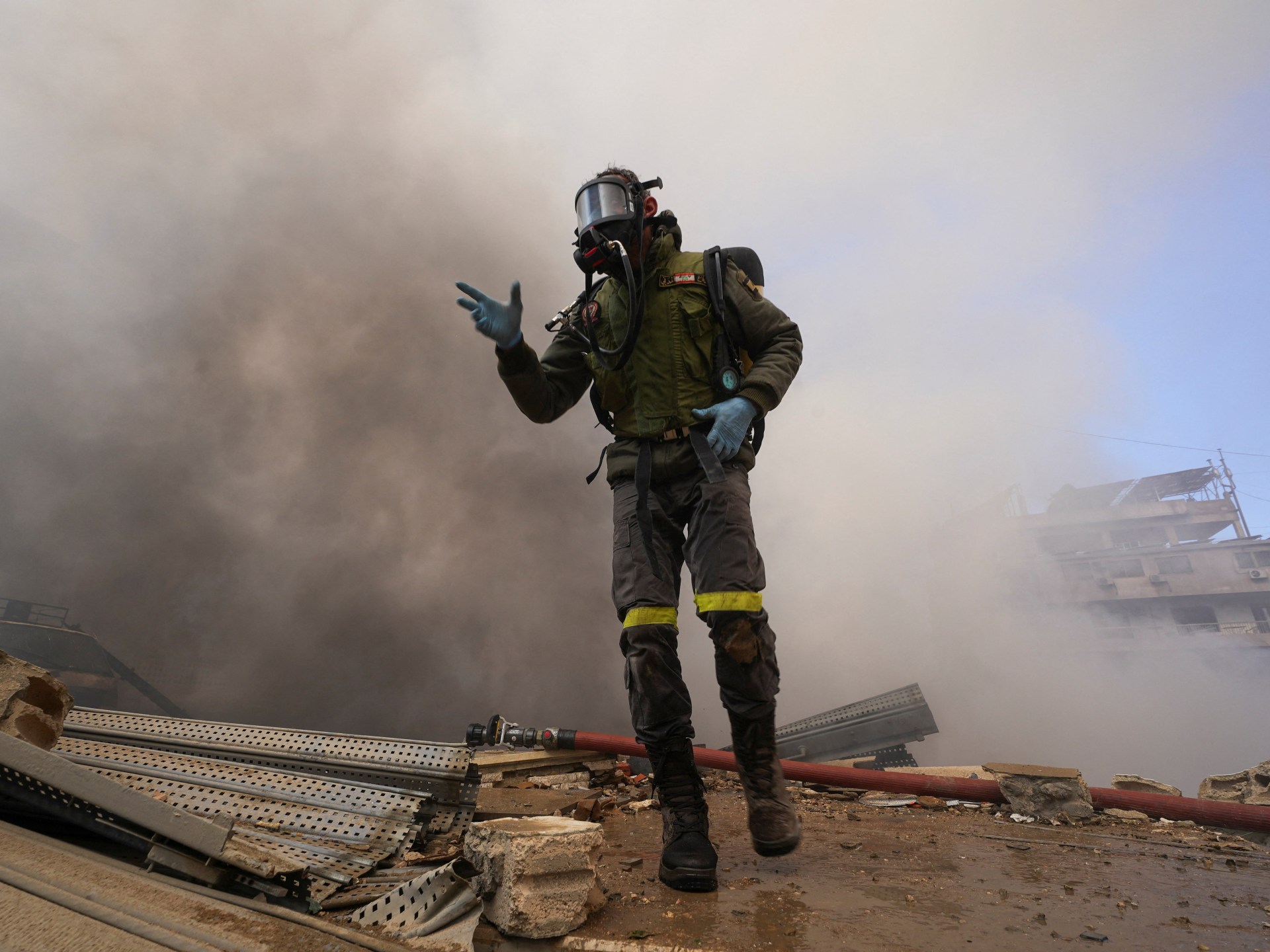 Israeli strikes in Beirut as Hezbollah launches drones at Israel