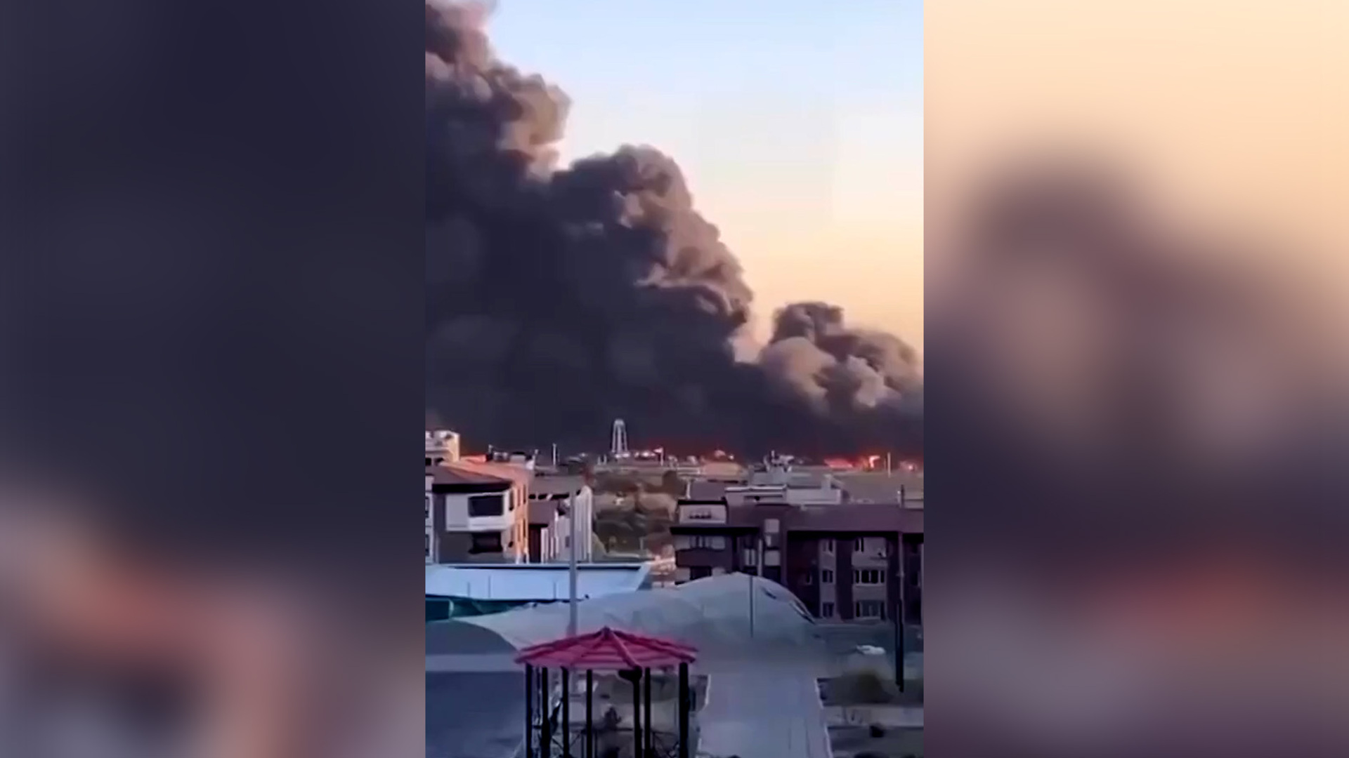 Huge column of smoke seen over western Tehran