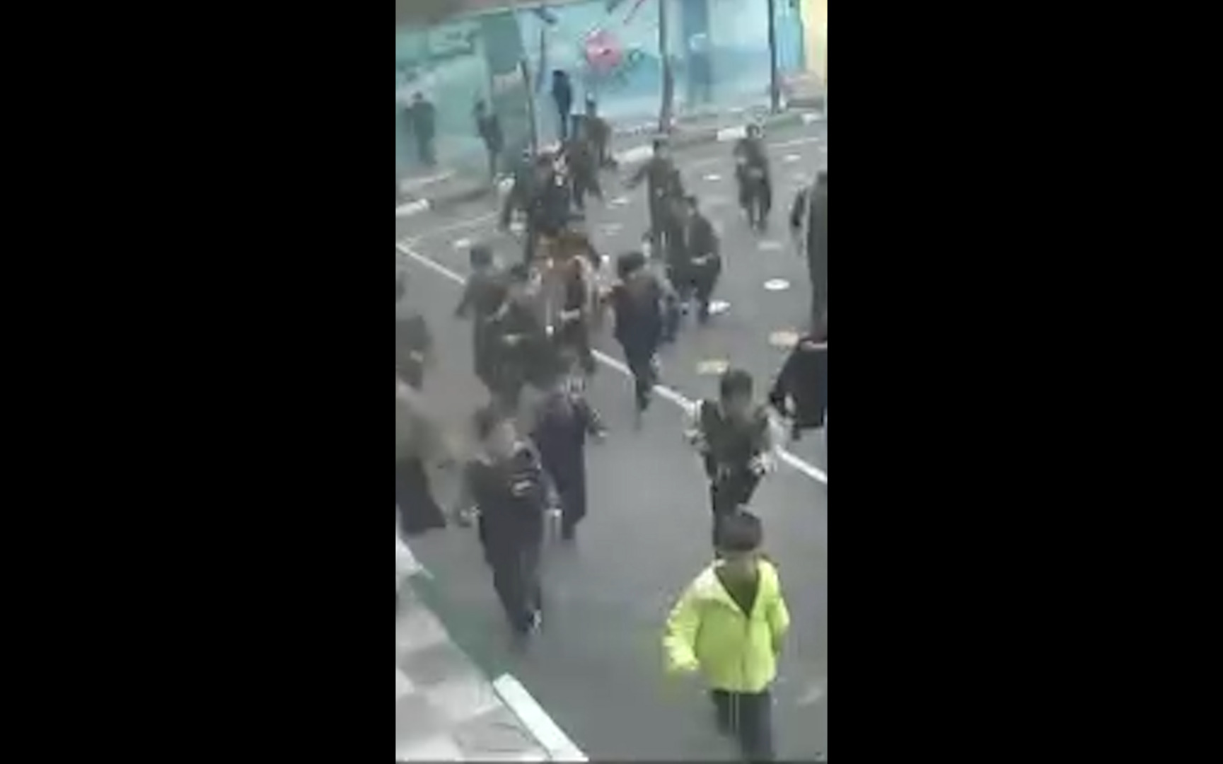 CCTV video captures moment strike lands next to boys’ school in Iran