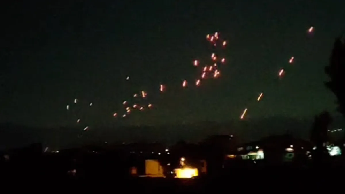 Anti-aircraft fire seen in eastern Lebanon amid Israeli incursion