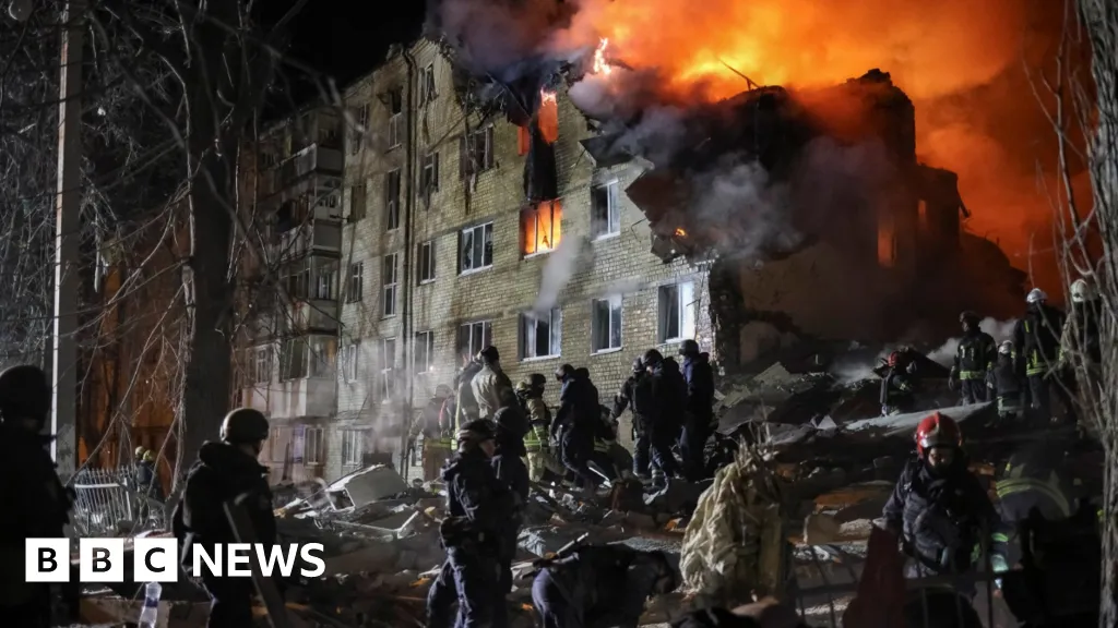 Russian strike on Kharkiv apartment block kills seven