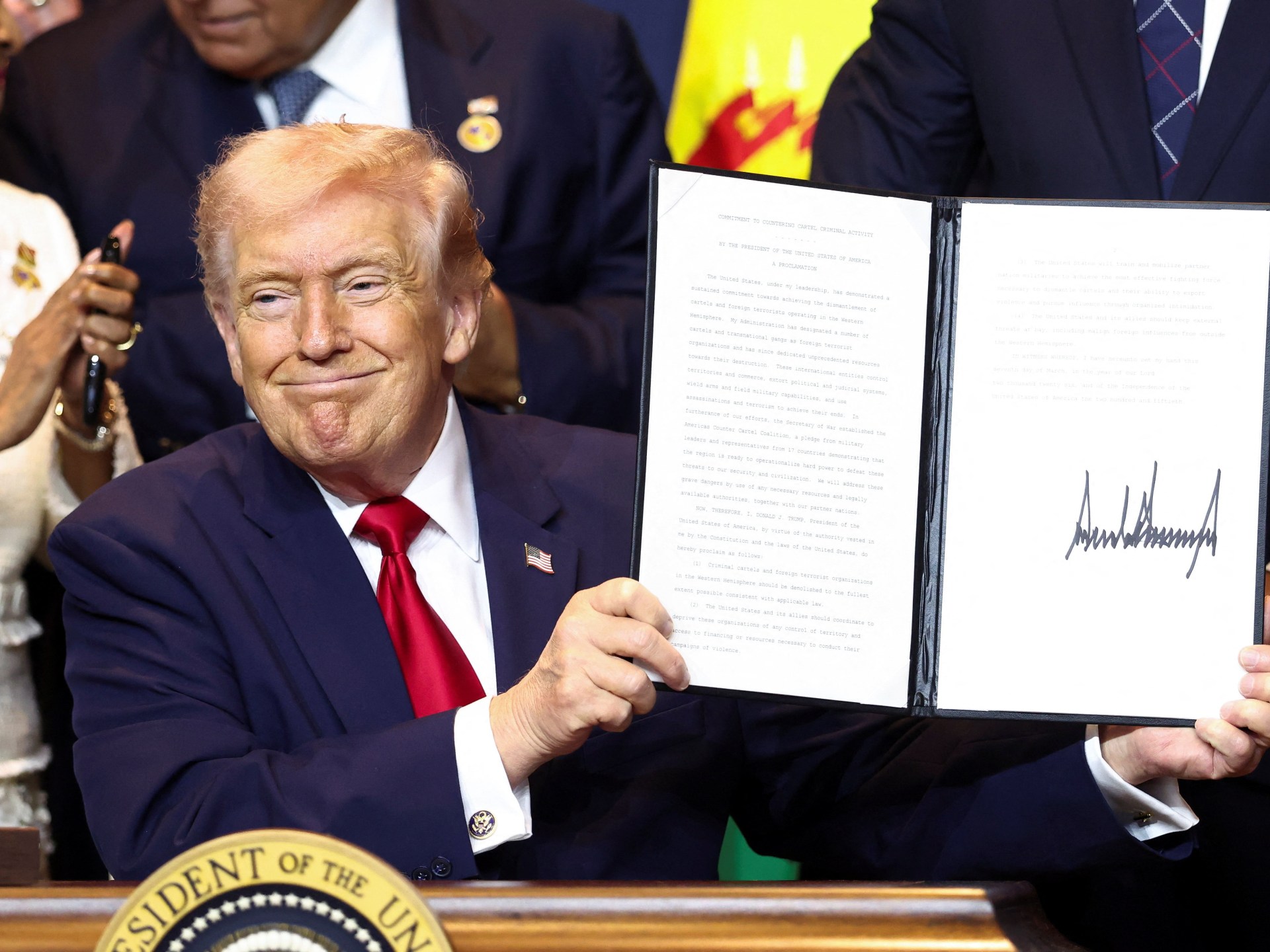 ‘They’re cancer’: Trump threatens cartels, Cuba at Latin American summit