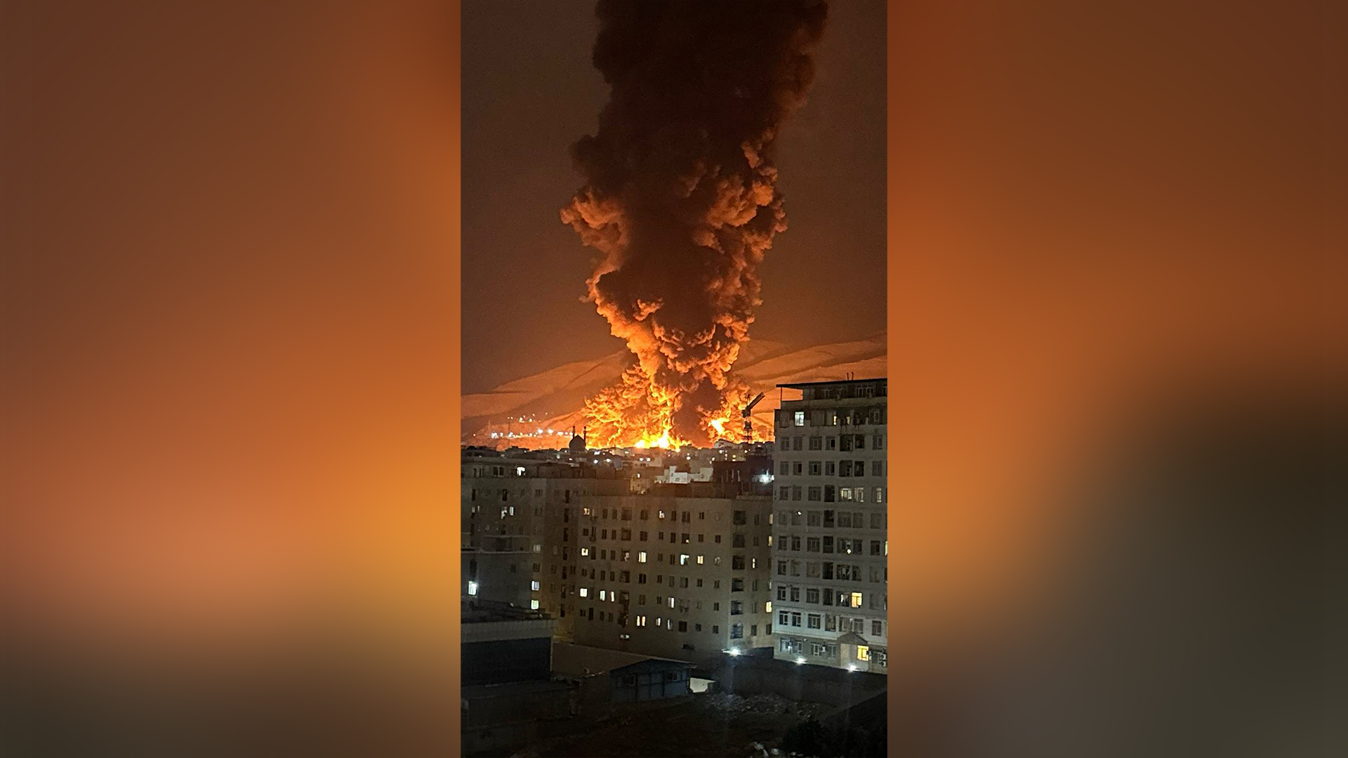 Huge fire rages at Tehran oil depot after Israeli attack
