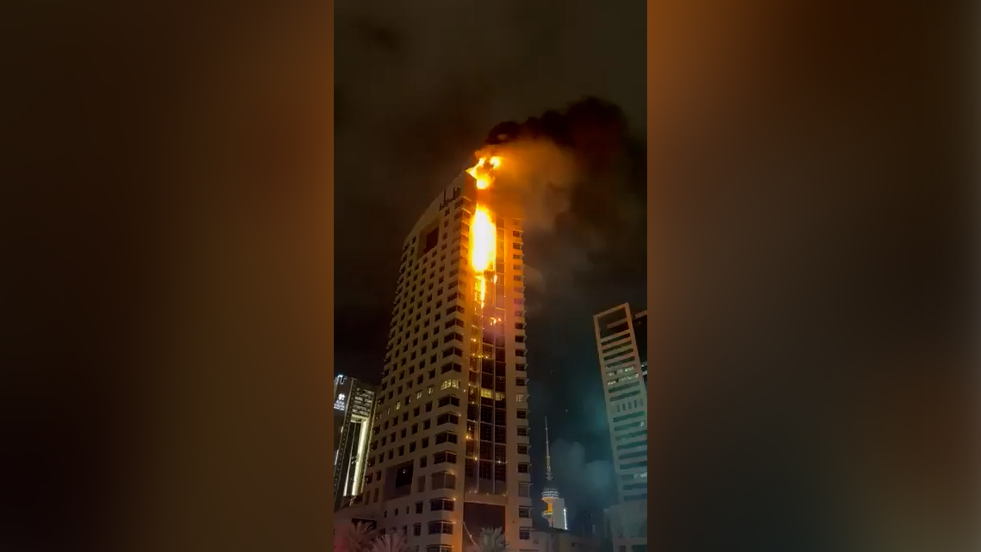 Flames engulf Kuwaiti high-rise amid Iranian drone strikes