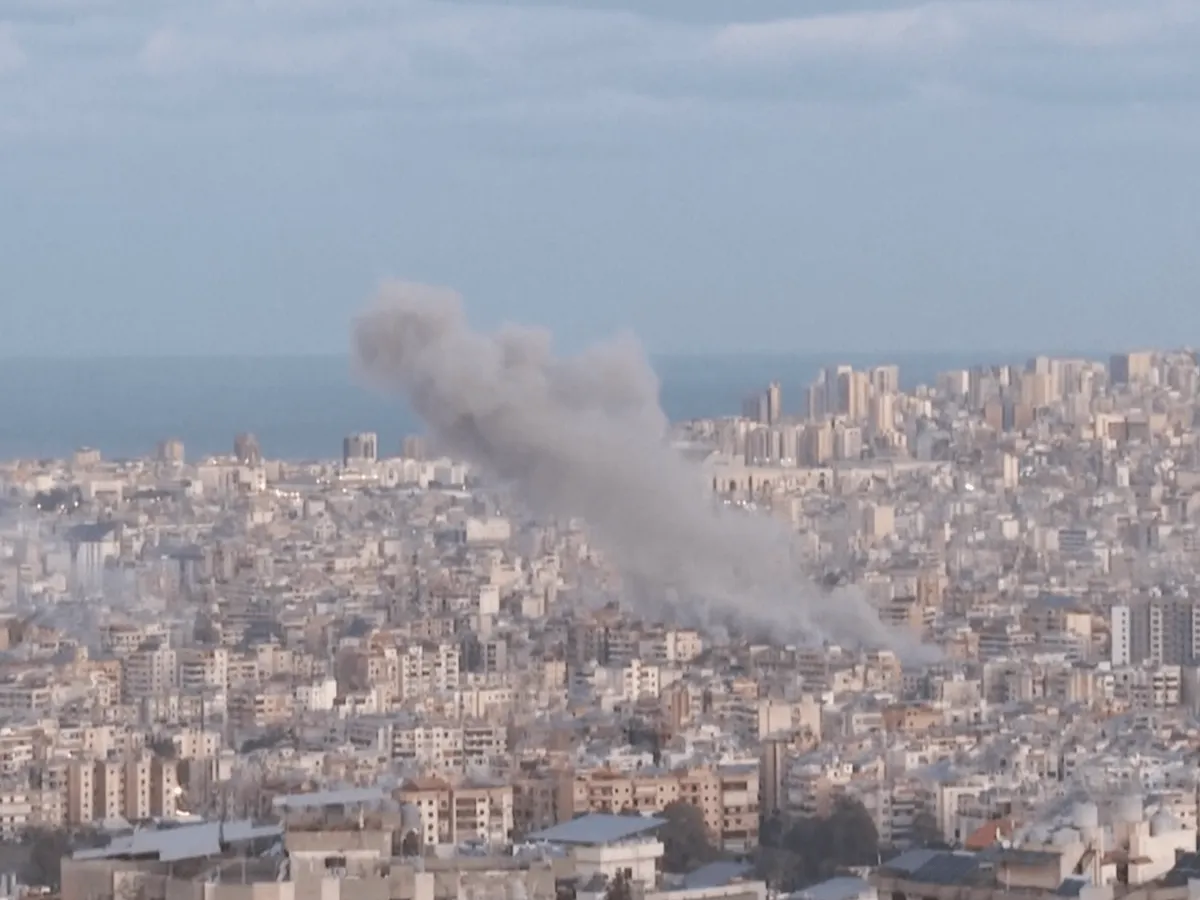 Smoke rises over Beirut after Israeli strike on Raouche building