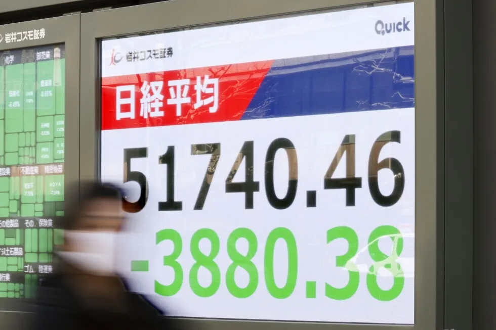 World shares tumble as Iran war pushes crude prices over $110 a barrel