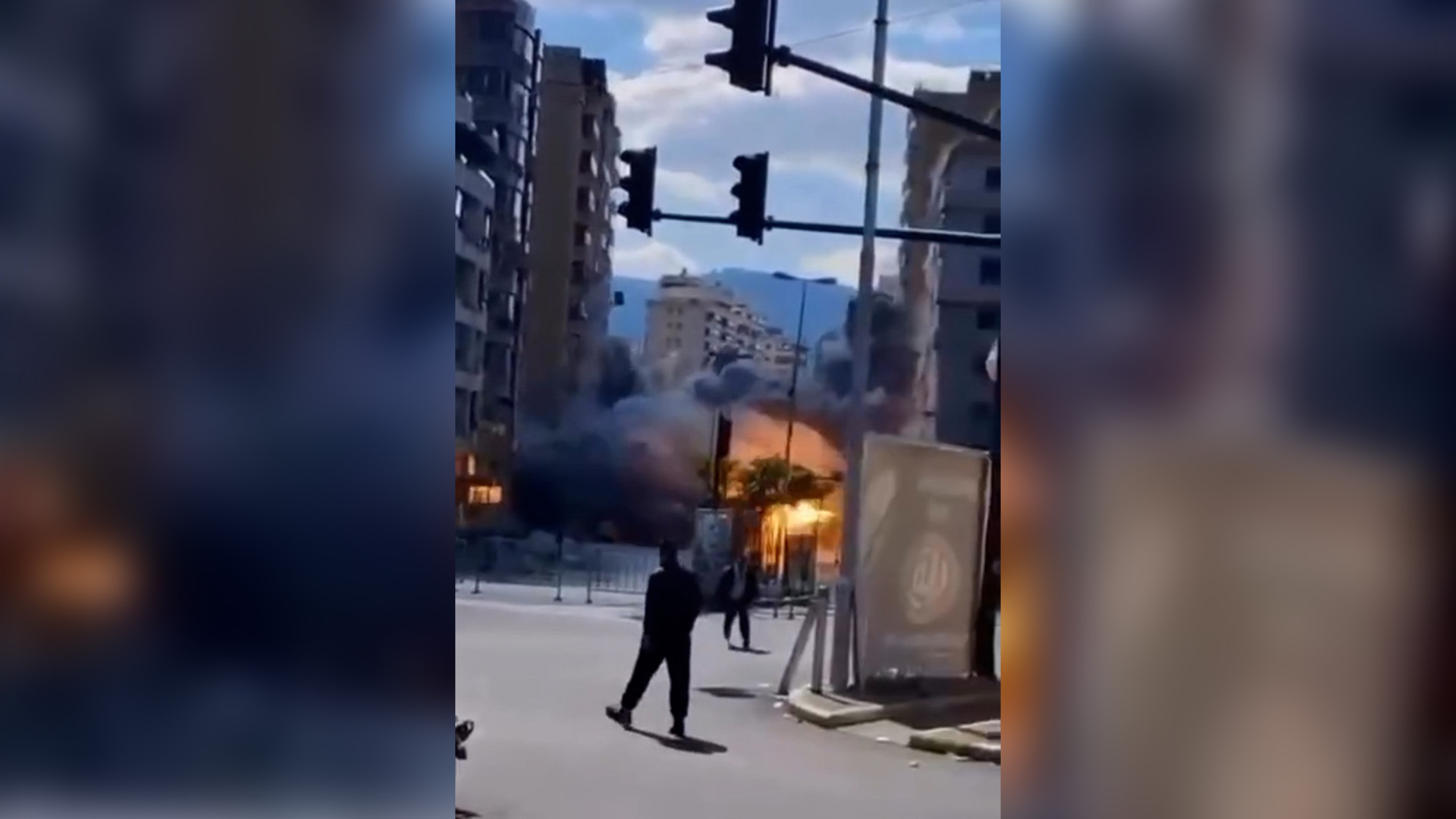 Moment building in Beirut southern suburbs was targeted by Israeli strike