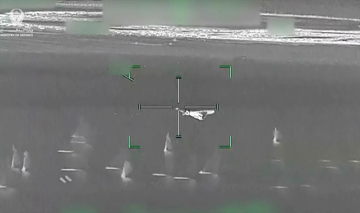 UAE releases video of Iranian drone interception